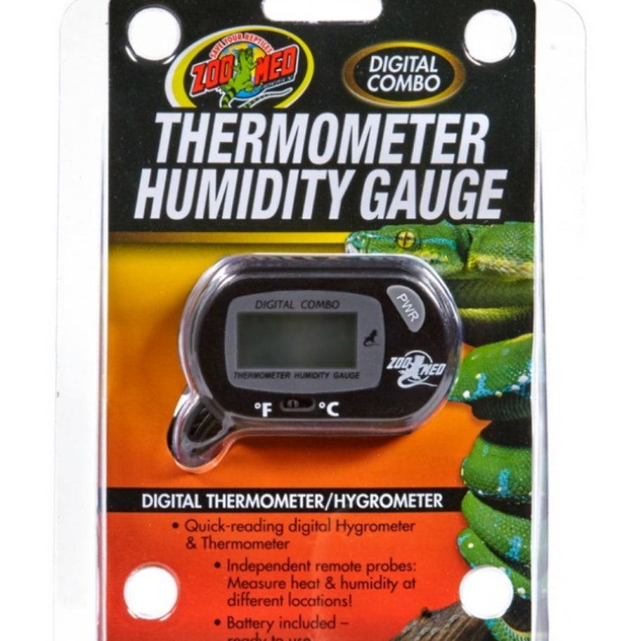 Zoo Med Digital Thermometer & Humidity Gauge REPTILE FACTORY SOCAL