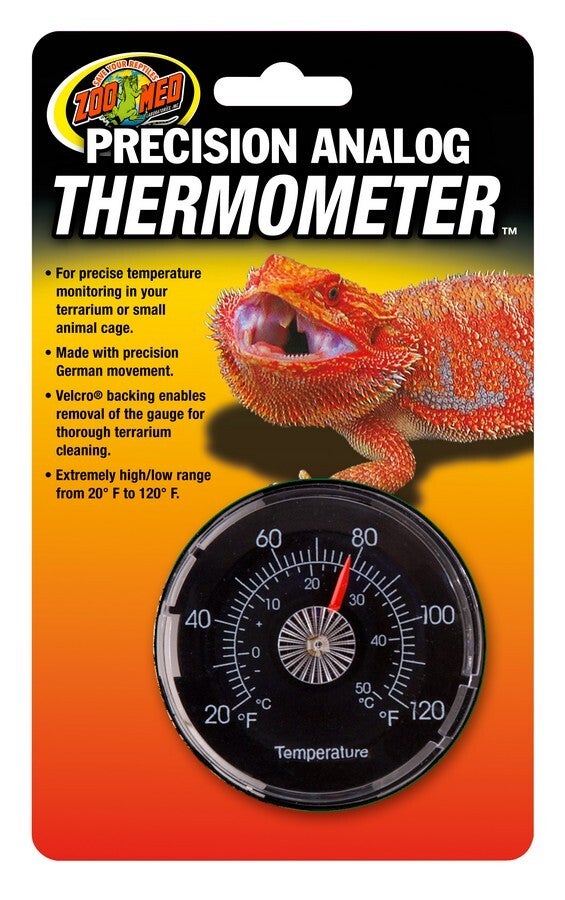 Zoo Med Precision Analog Thermometer REPTILE FACTORY SOCAL